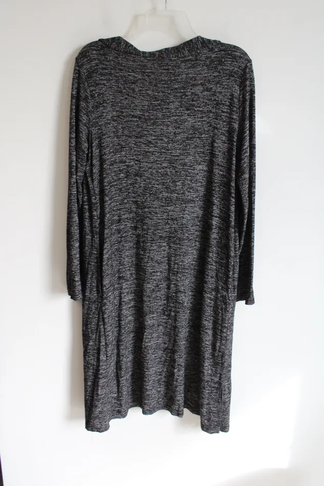 Earrings Hello Mello Hello Mello Carefree Threads Gray Heather Knit Long Cardigan M