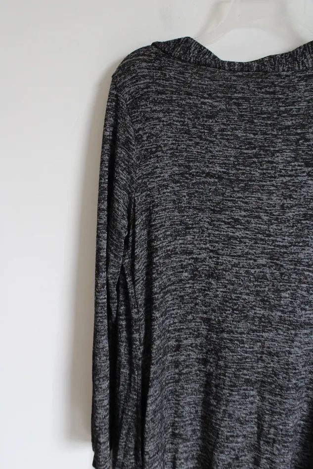 Earrings Hello Mello Hello Mello Carefree Threads Gray Heather Knit Long Cardigan M