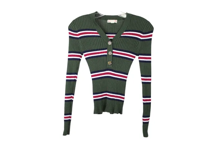 Earrings Its Our Time Its Our Time Green Rib Knit Sweater XS