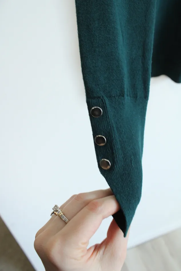 Earrings Jubilee Thrift Evergreen Knit Sweater XS