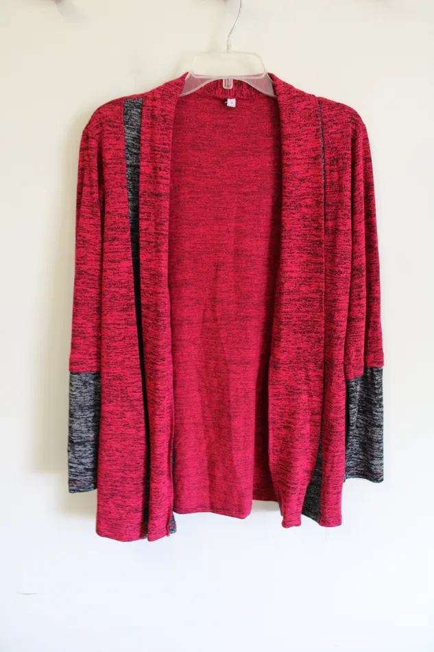 Earrings Jubilee Thrift Red Gray Color Blocked Cardigan S
