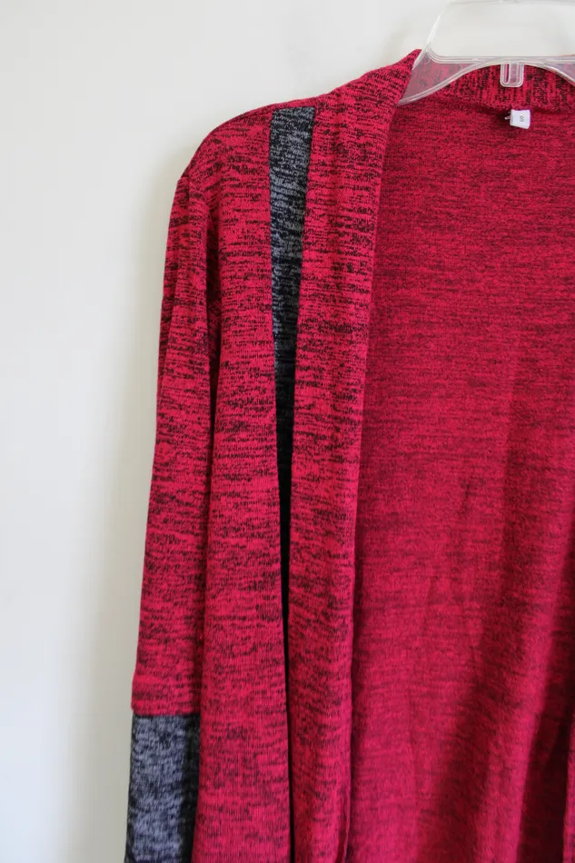 Earrings Jubilee Thrift Red Gray Color Blocked Cardigan S