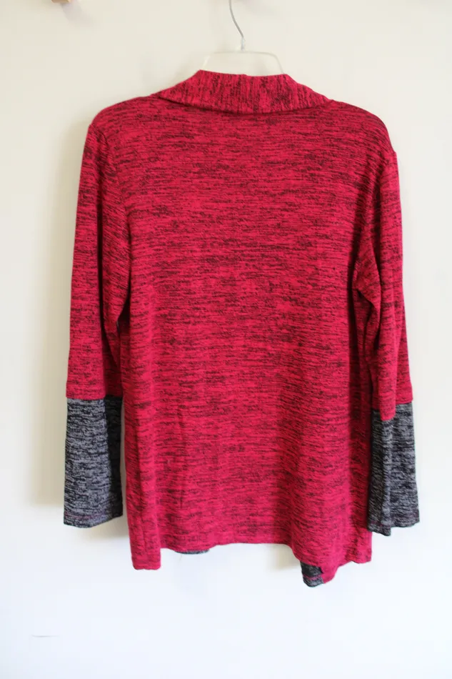 Earrings Jubilee Thrift Red Gray Color Blocked Cardigan S