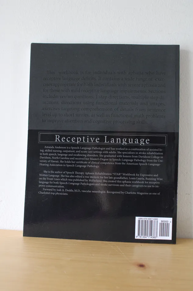 Earrings Jubilee Thrift Speech Therapy Aphasia Rehabilitation STAR Workbook II Amanda Anderson MS CCCSLP