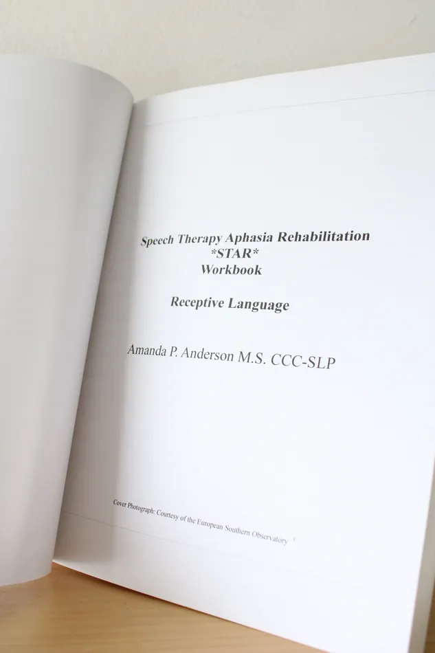 Earrings Jubilee Thrift Speech Therapy Aphasia Rehabilitation STAR Workbook II Amanda Anderson MS CCCSLP