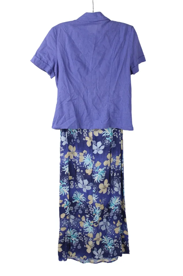 Earrings Jubilee Thrift Studio Ease Rayon Linen 2 Piece Dress Set 8 Petite