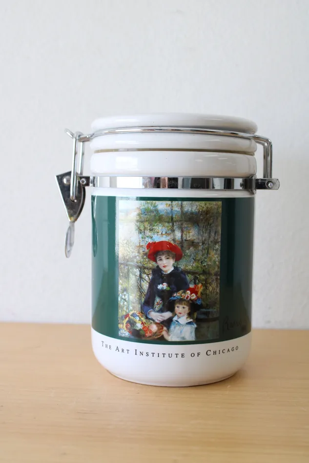 Earrings Jubilee Thrift The Art Institute Of Chicago The Masterpiece Collection Two Sisters On The Terrace By PierreAuguste Renoir Porcelain Cannister Earrings Jubilee Thrift The Art Institute Of Chicago The Masterpiece Collection Two Sisters On The Terrace By PierreAuguste Renoir Porcelain Cannister