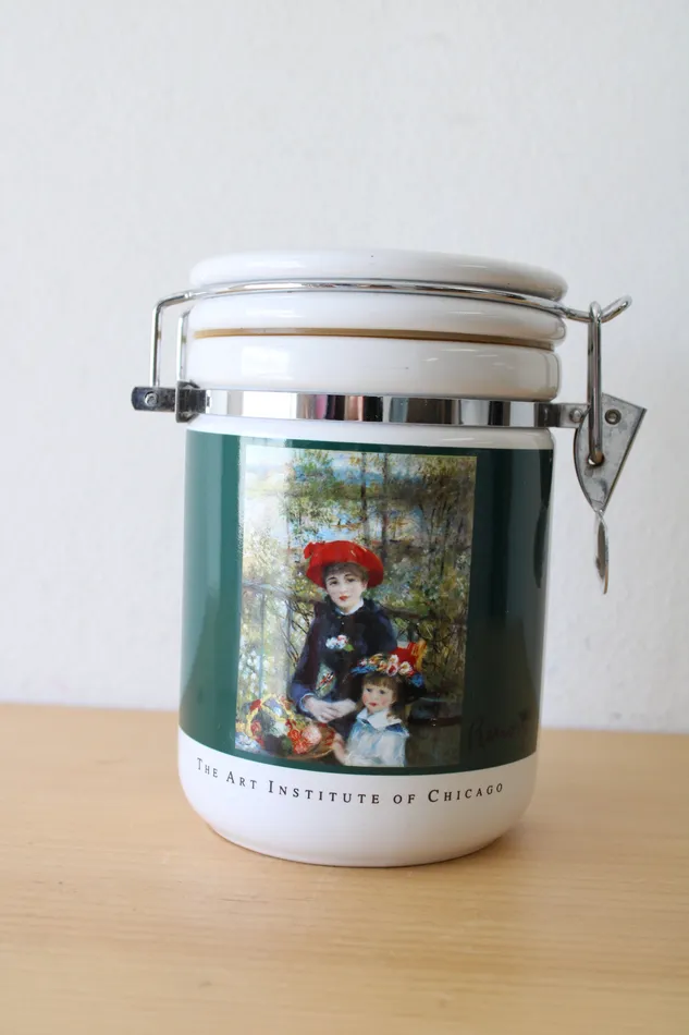 Earrings Jubilee Thrift The Art Institute Of Chicago The Masterpiece Collection Two Sisters On The Terrace By PierreAuguste Renoir Porcelain Cannister