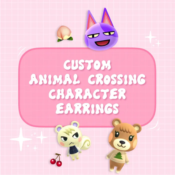 Earrings KGF Jewelry Custom Animal Crossing Acrylic Earrings PLEASE READ INSTRUCTIONS Earrings KGF Jewelry Custom Animal Crossing Acrylic Earrings PLEASE READ INSTRUCTIONS