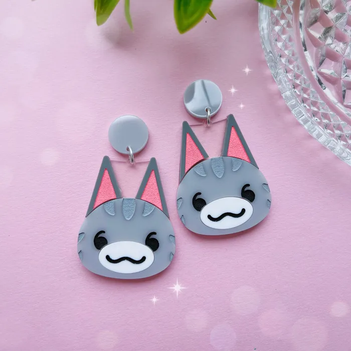 Earrings KGF Jewelry Custom Animal Crossing Acrylic Earrings PLEASE READ INSTRUCTIONS
