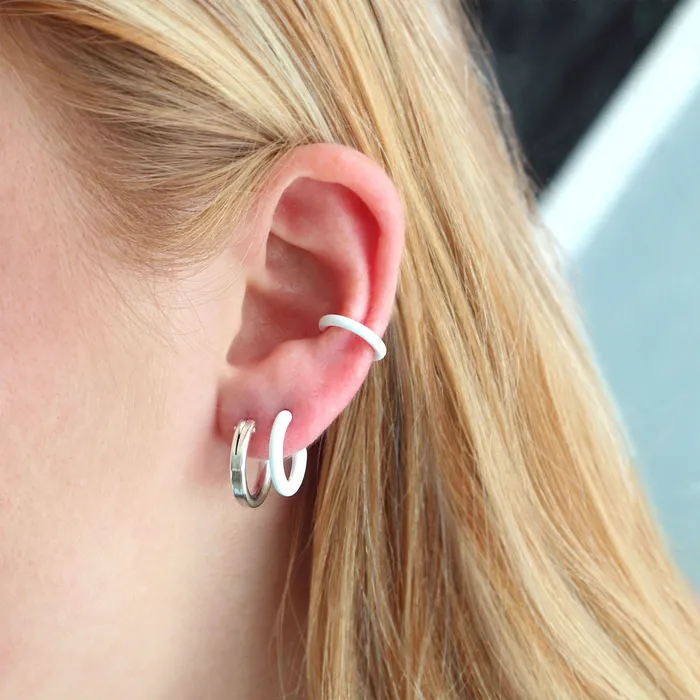 Earrings Kris Nations Lightweight Tube Hoop Earrings