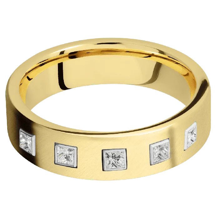 Earrings Lashbrook 14K Yellow Gold Anglesatin Finish