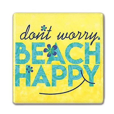 Earrings MADDENCORP Magnet Ceramic Square Beach Happy