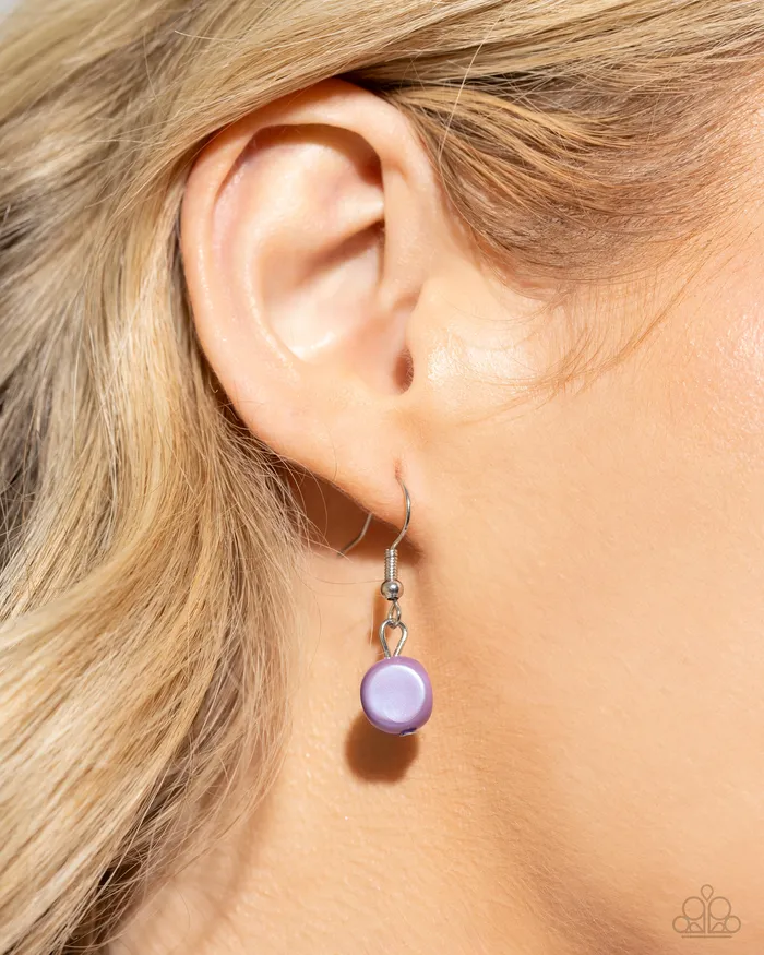 Earrings Malibu Makeover Purple Paparazzi Accessories