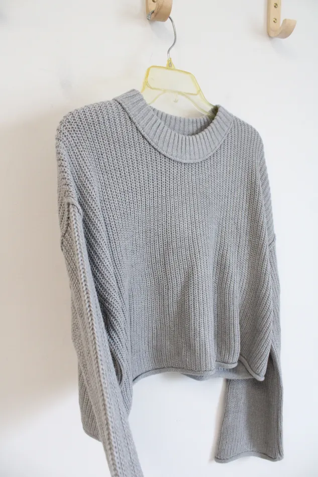 Earrings NEW Wild Fable Gray Cropped Sweater L Wild Fable