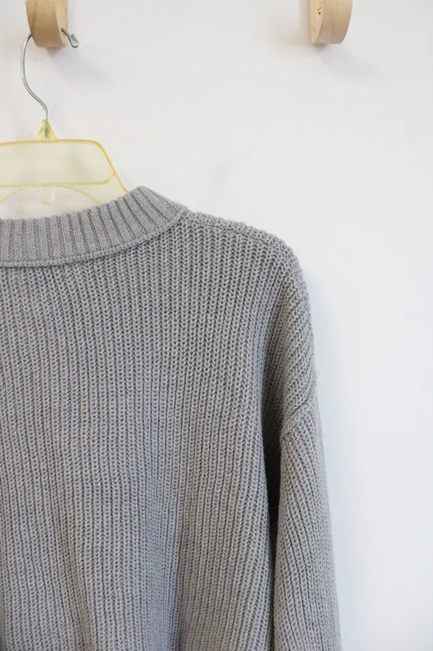 Earrings NEW Wild Fable Gray Cropped Sweater L Wild Fable