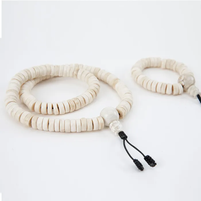 Earrings Nirvana Mala Conch Yak Bone Mala Set