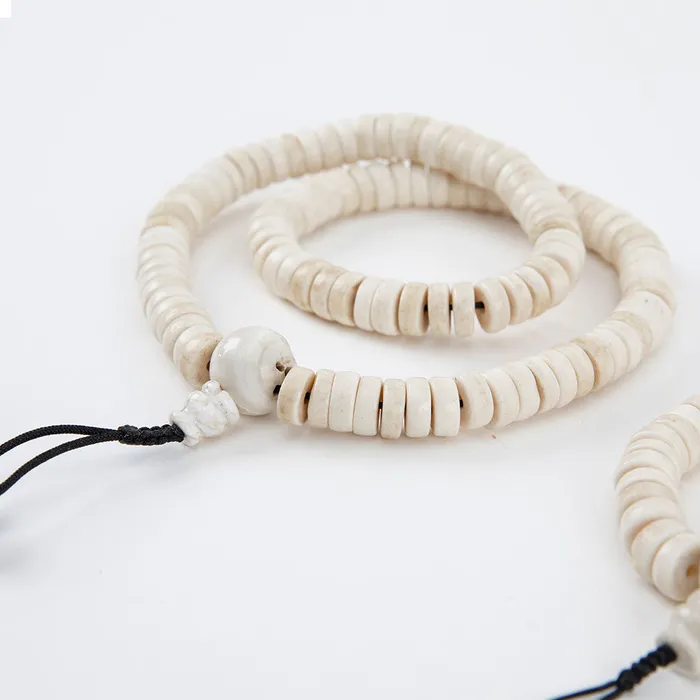 Earrings Nirvana Mala Conch Yak Bone Mala Set