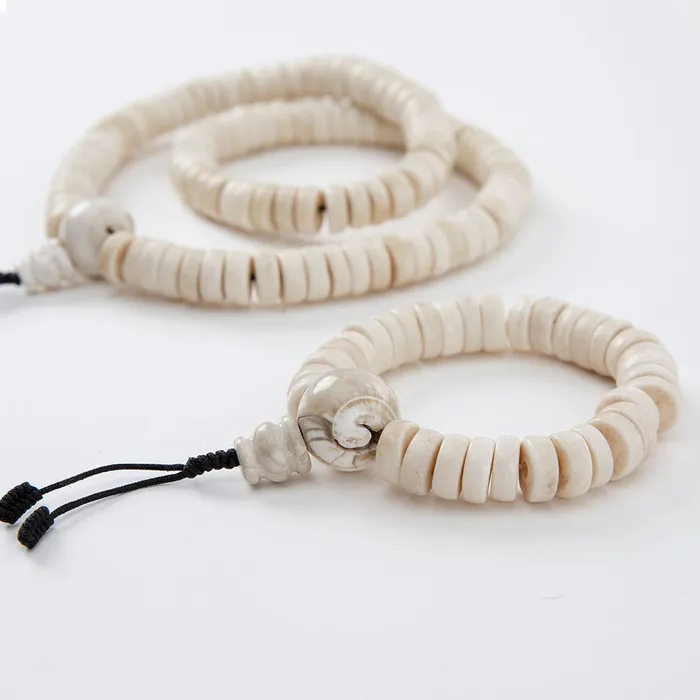Earrings Nirvana Mala Conch Yak Bone Mala Set