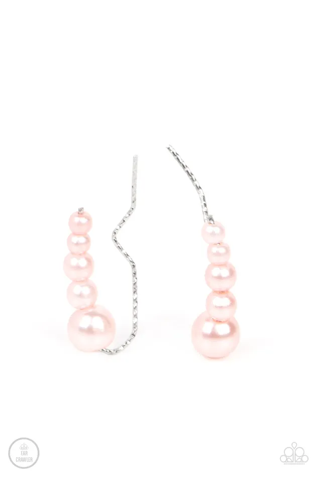 Earrings Paparazzi Accessories Dropping into Divine Pink