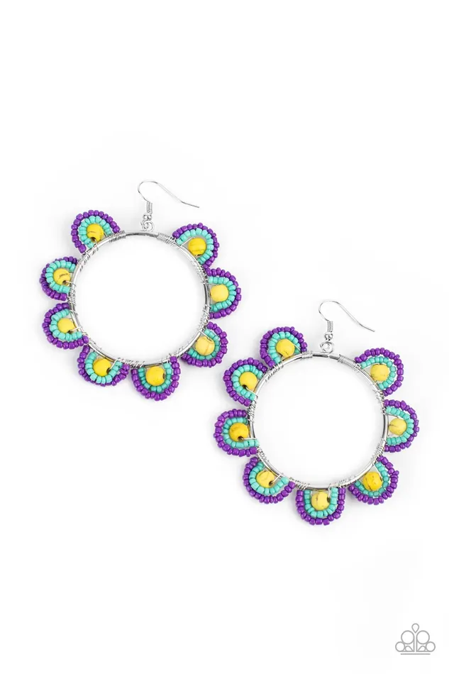 Earrings Paparazzi Accessories Groovy Gardens Yellow