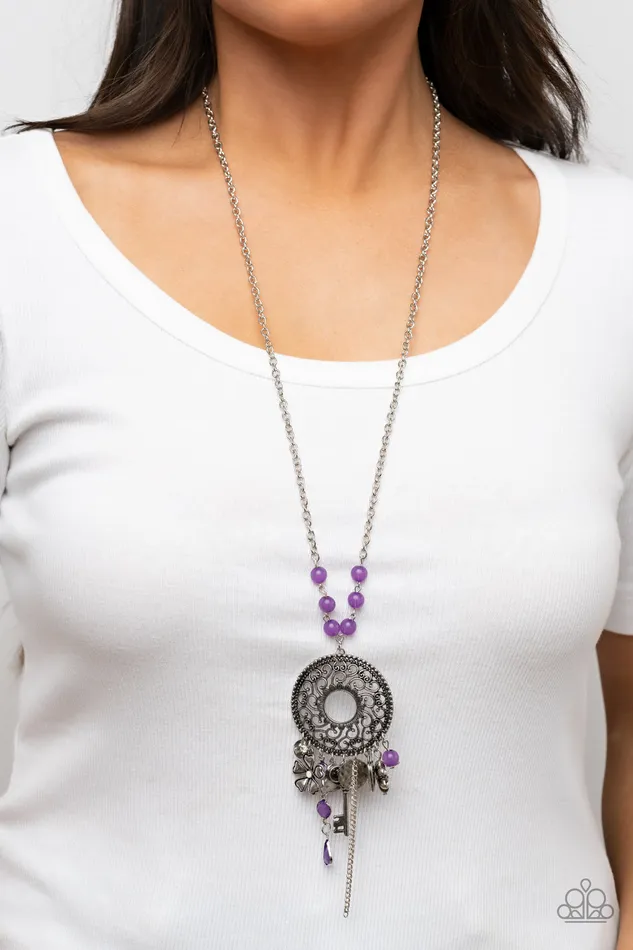 Earrings Paparazzi Accessories Making Memories Purple