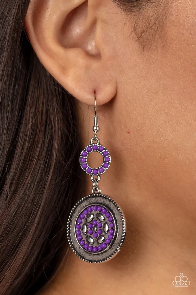 Earrings Paparazzi Accessories Meadow Mantra Purple