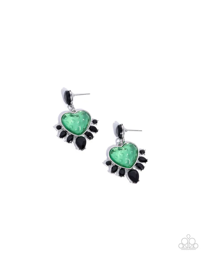Earrings Paparazzi Accessories Resort Radiance Green