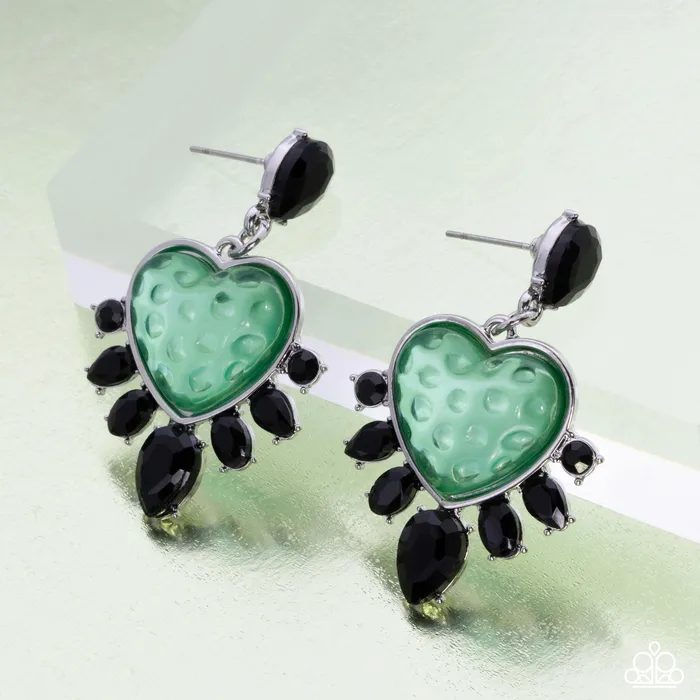 Earrings Paparazzi Accessories Resort Radiance Green