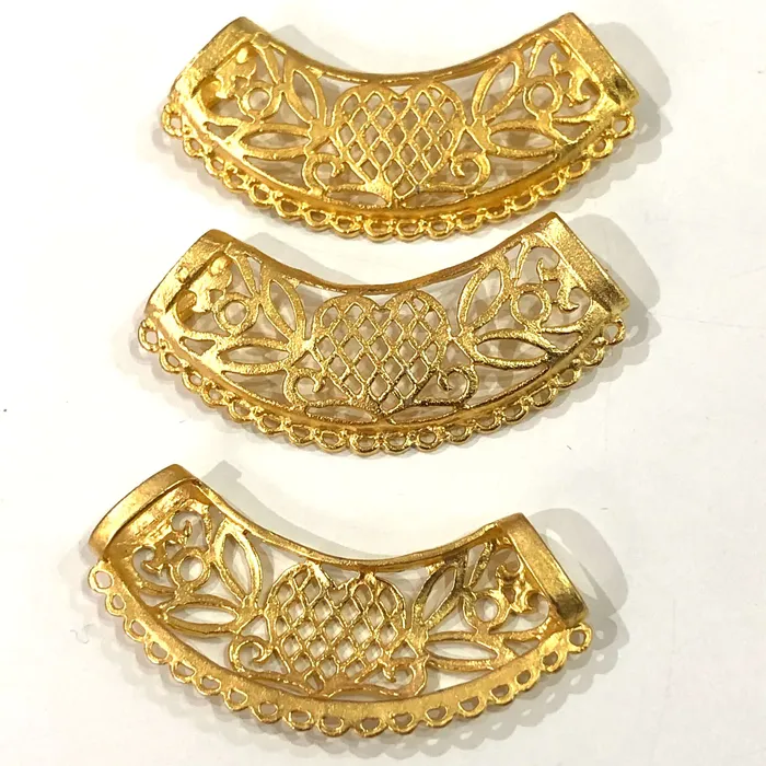 Earrings Peppy Beads 24Kt Matte Gold Plated Brass Bail 24Kt Matte Gold Plated Brass Charms3 Pcs in a Pack Earrings Peppy Beads 24Kt Matte Gold Plated Brass Bail 24Kt Matte Gold Plated Brass Charms3 Pcs in a Pack