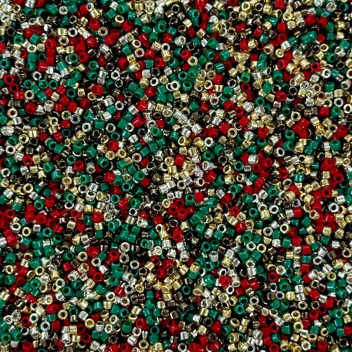 Earrings Peppy Beads Miyuki Delica 110 Frosty Holiday Radiance Mix5 Gr Pack