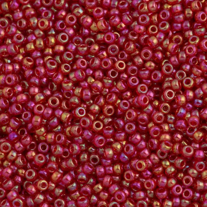 Earrings Peppy Beads Miyuki Seed Beads 110 Transparent Red AB 0254NEW