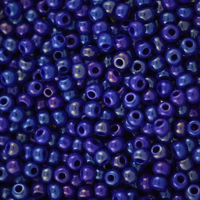 Earrings Peppy Beads Miyuki Seed Beads 80 Opaque Cobalt Luster 1945