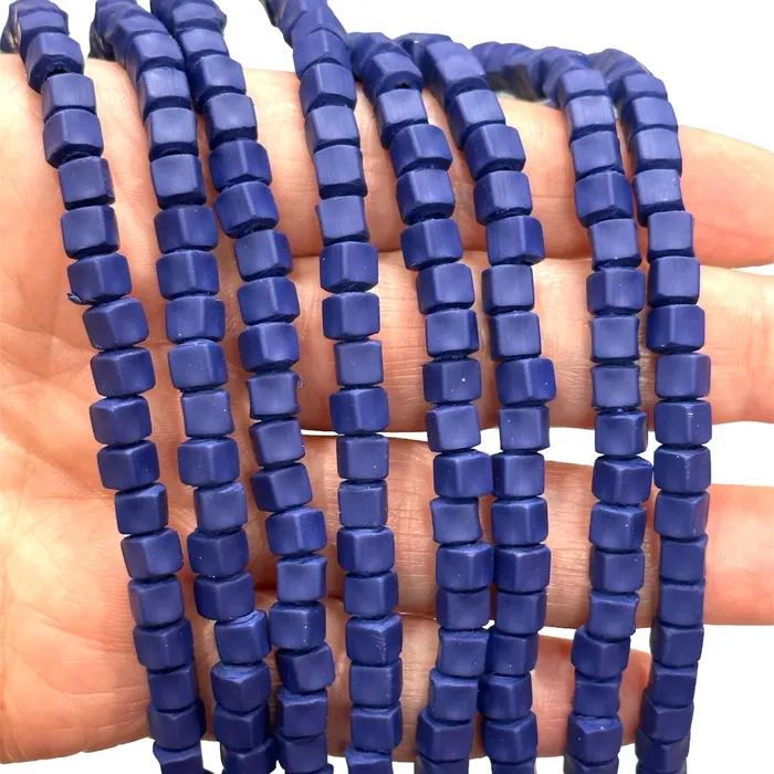 Earrings Peppy Beads Navy Polymer Clay Cube 4mm Beads 4mm Polymer Clay Spacers Earrings Peppy Beads Navy Polymer Clay Cube 4mm Beads 4mm Polymer Clay Spacers