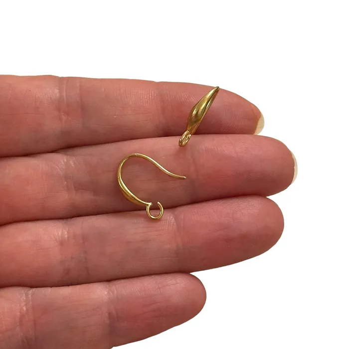 Earrings Peppy Beads Stainless Steel 24Kt Gold Plated Earrings With Loop