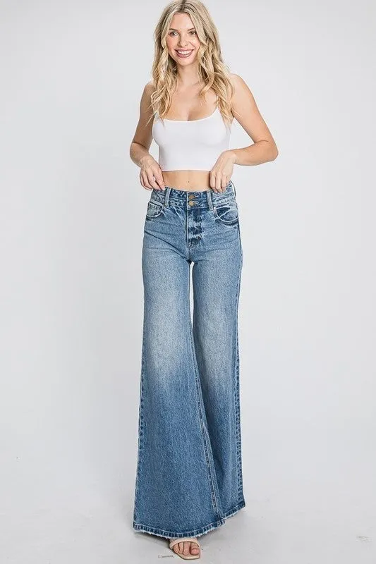 Earrings PETRA153 HIGH RISE COMFORT STRETCH VINTAGE WIDE LEG