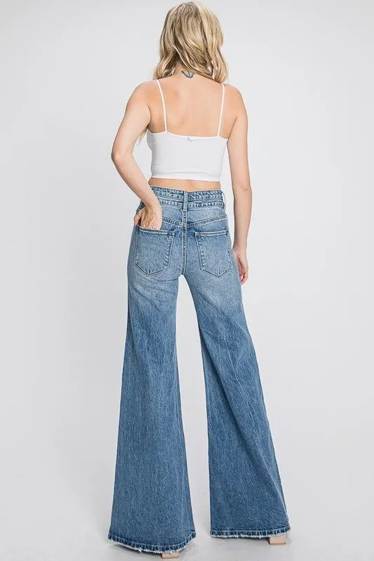 Earrings PETRA153 HIGH RISE COMFORT STRETCH VINTAGE WIDE LEG