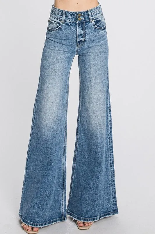 Earrings PETRA153 HIGH RISE COMFORT STRETCH VINTAGE WIDE LEG