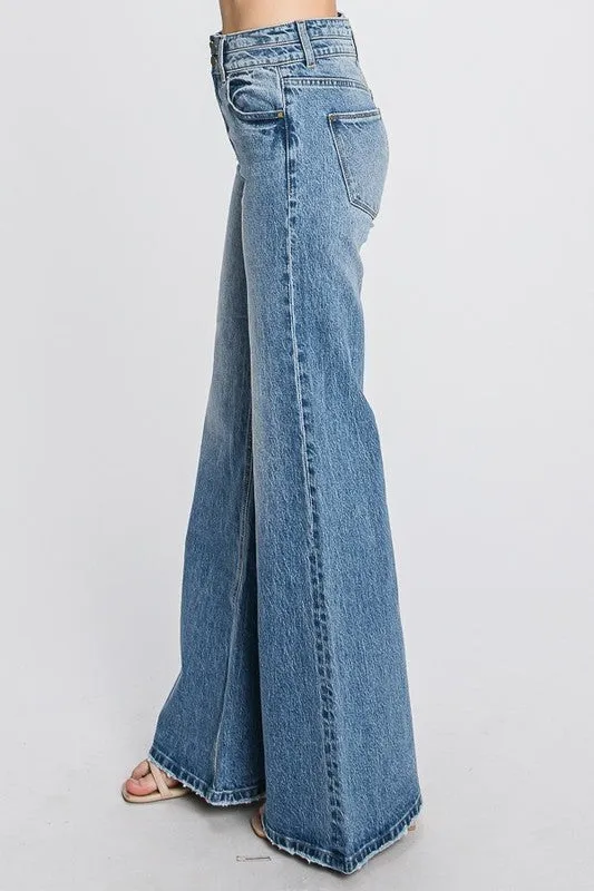 Earrings PETRA153 HIGH RISE COMFORT STRETCH VINTAGE WIDE LEG