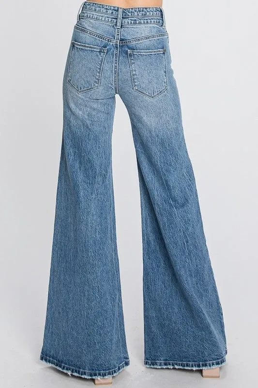 Earrings PETRA153 HIGH RISE COMFORT STRETCH VINTAGE WIDE LEG