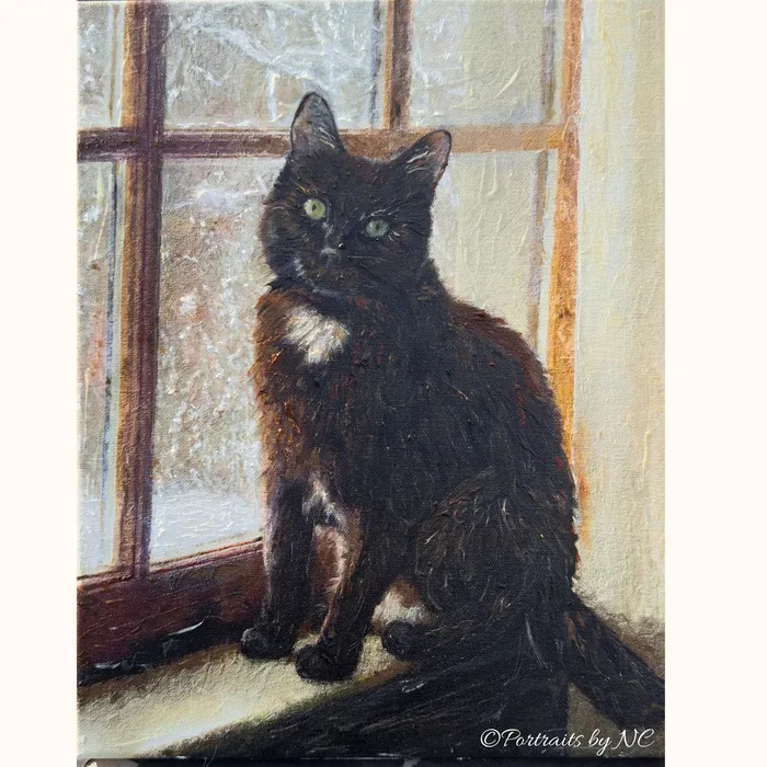 Earrings Portraits by NC A Winter Cat Portrait to Remember