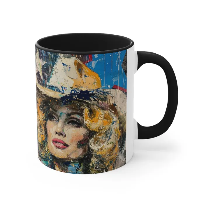 Earrings Portraits by NC Accent Coffee Mug 11oz Country Queen
