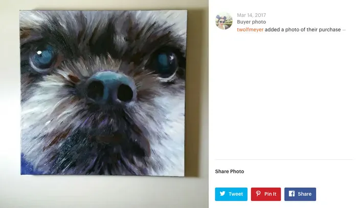 Earrings Portraits by NC Large Shih Tzu Dog Oil Portrait