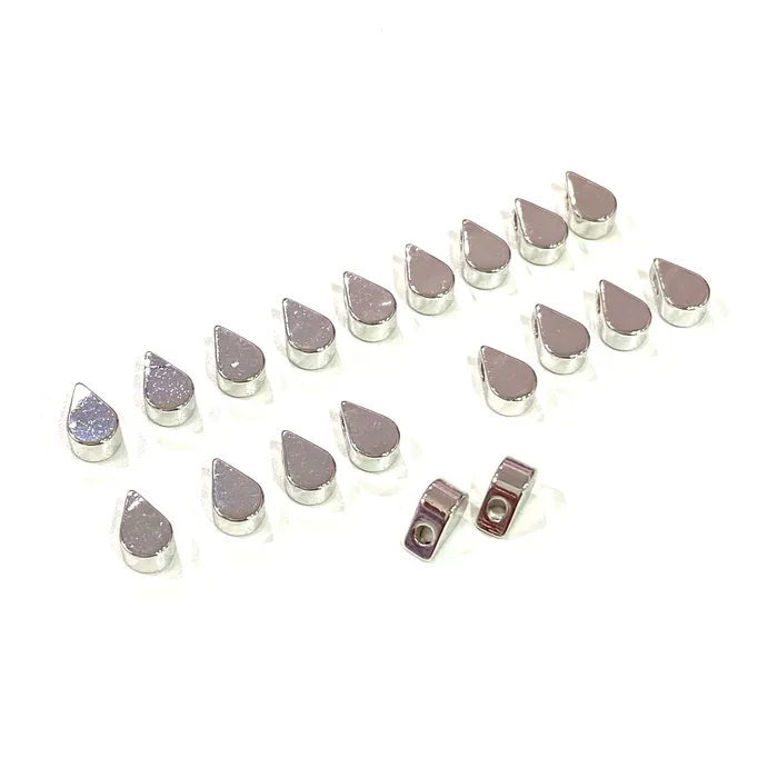 Earrings Rhodium Plated Tear Drop Spacers 6x4mm Tear Drop Spacers 20 Pcs in a Pack Peppy Beads Earrings Rhodium Plated Tear Drop Spacers 6x4mm Tear Drop Spacers 20 Pcs in a Pack Peppy Beads