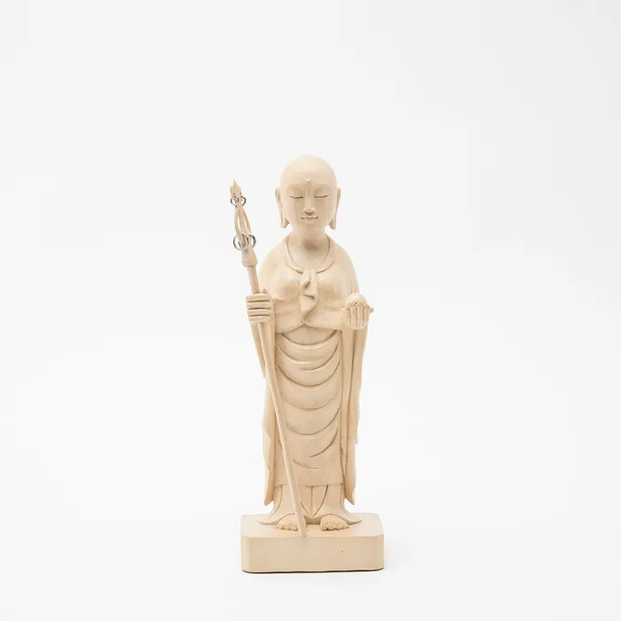 Earrings Sacred Statues Wooden Jizo Woman Statue