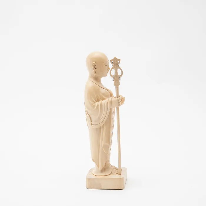 Earrings Sacred Statues Wooden Jizo Woman Statue