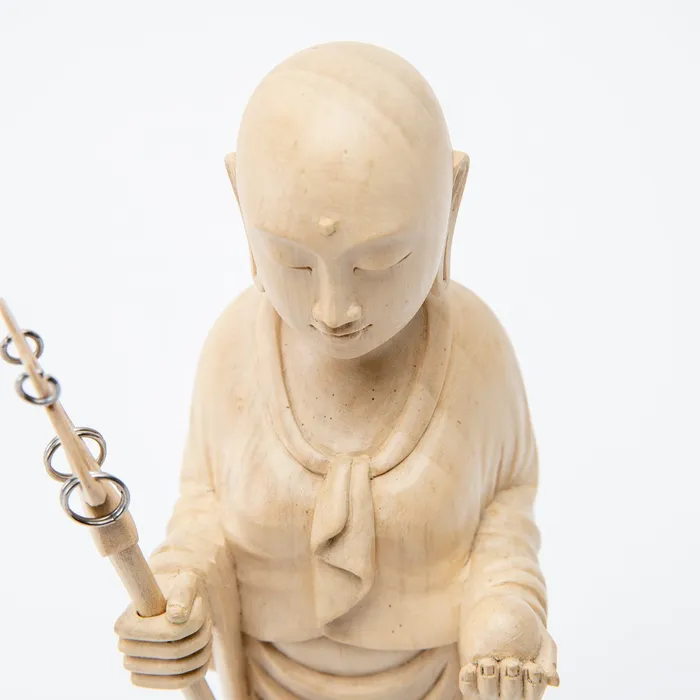 Earrings Sacred Statues Wooden Jizo Woman Statue
