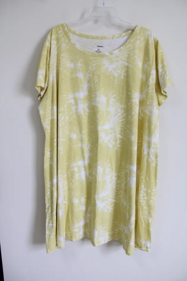 Earrings Sonoma Sonoma Yellow Tie Dye TShirt Dress 4X