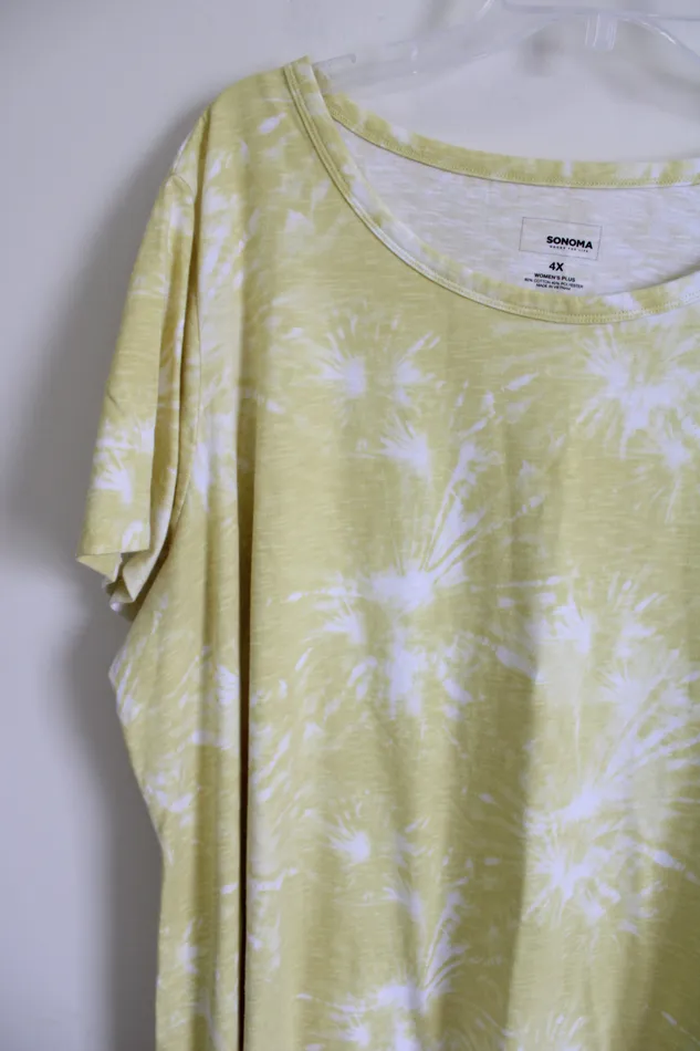 Earrings Sonoma Sonoma Yellow Tie Dye TShirt Dress 4X