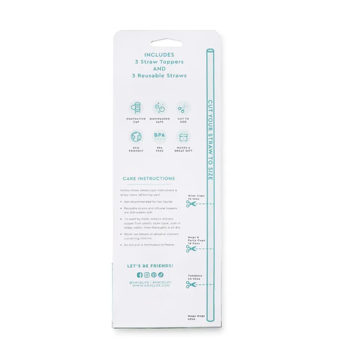 Earrings SWIGLIFE SWIG LIFE LETS GO GIRLS STRAW TOPPER SET